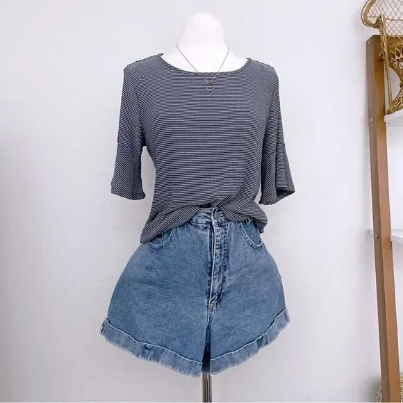 Blue Stripe Knit Top - Picture 1 of 5